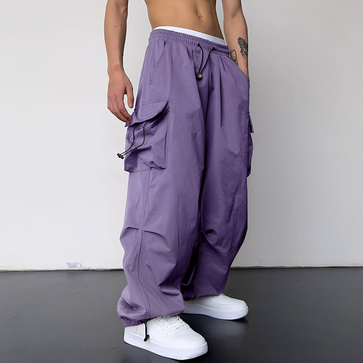 Kaleb - Calça cargo estilosa com corte solto