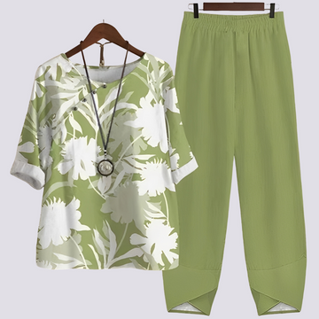 Jodie - Conjunto elegante e confortável com estampa para mulheres