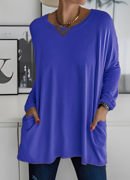 Shanene - Simples suéter solto para mulheres