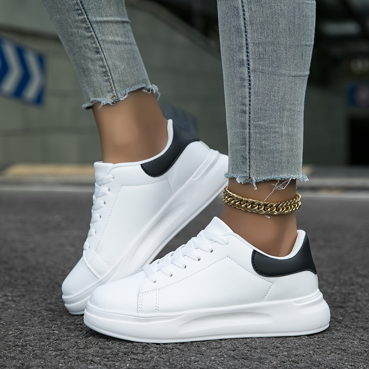 Layla - Tênis branco feminino para estilo do dia a dia