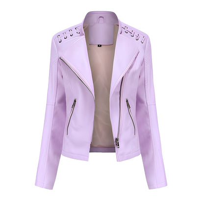 Inès - Stylish leather jacket for women