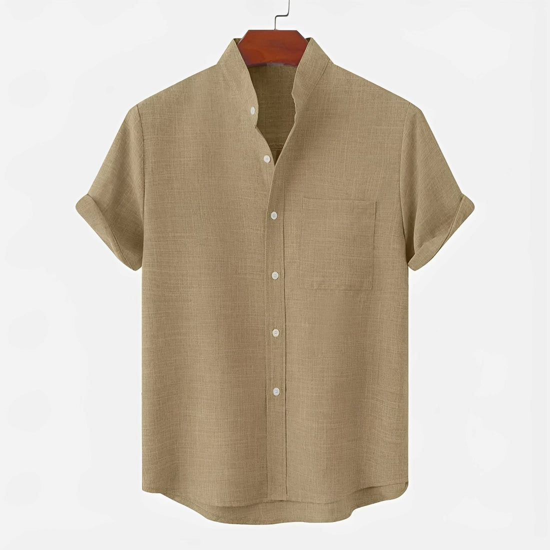Garrett - Camisa Confortável de Manga Curta