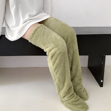 Camellia - Meias de Inverno Quentes Acima do Joelho para Senhoras