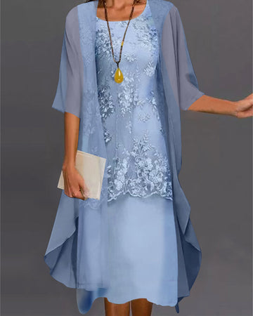 Chona - Elegante vestido de duas peças de chiffon