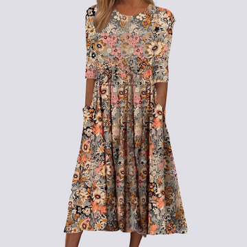 Lucie - Vestido Longo Floral Estiloso