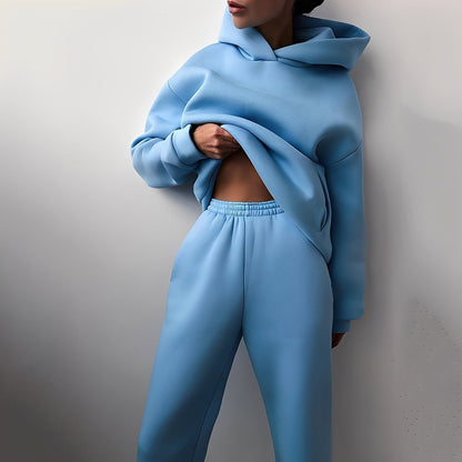 Wenona - Conjunto Casual Confortável com Capuz para Mulheres