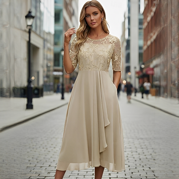 Victoria - Vestido Elegante de Renda Oca