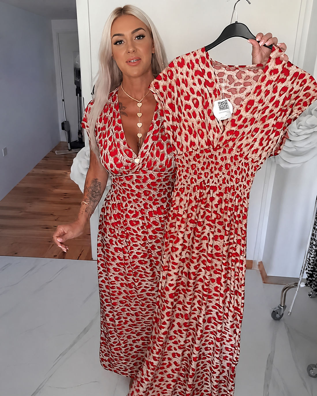 Dyshelle - Vestido Boho Elegante com Decote em V