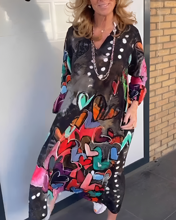 Geneva - Vestido Confortável com Decote em V