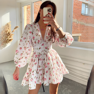 Jessamin - Vestido de verão elegante com padrões florais para mulher