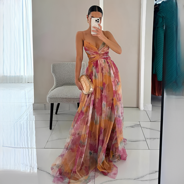 Lucinda - Vestido Longo Estiloso e Fluido