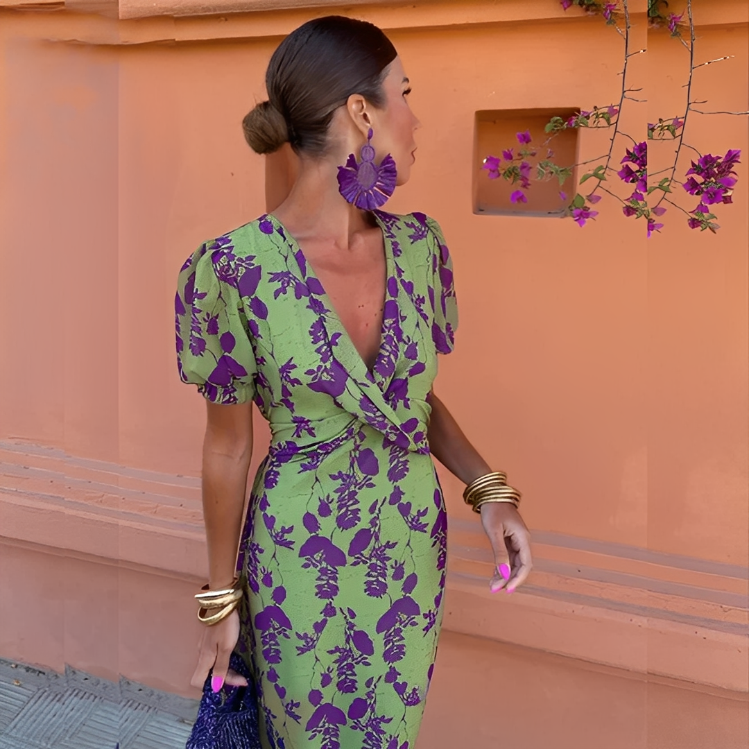 Aglaé - Vestido elegante com flores para mulheres