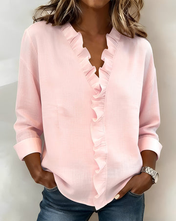 Marjorie - Blusa Elegante de Manga Longa