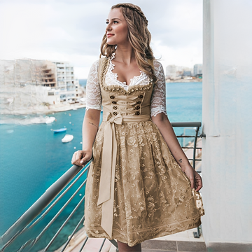 Mayette - Vestido vintage elegante para mulher (Forro não incluído)