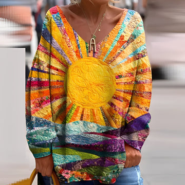 Sidonie - Blusa colorida e solta para mulheres