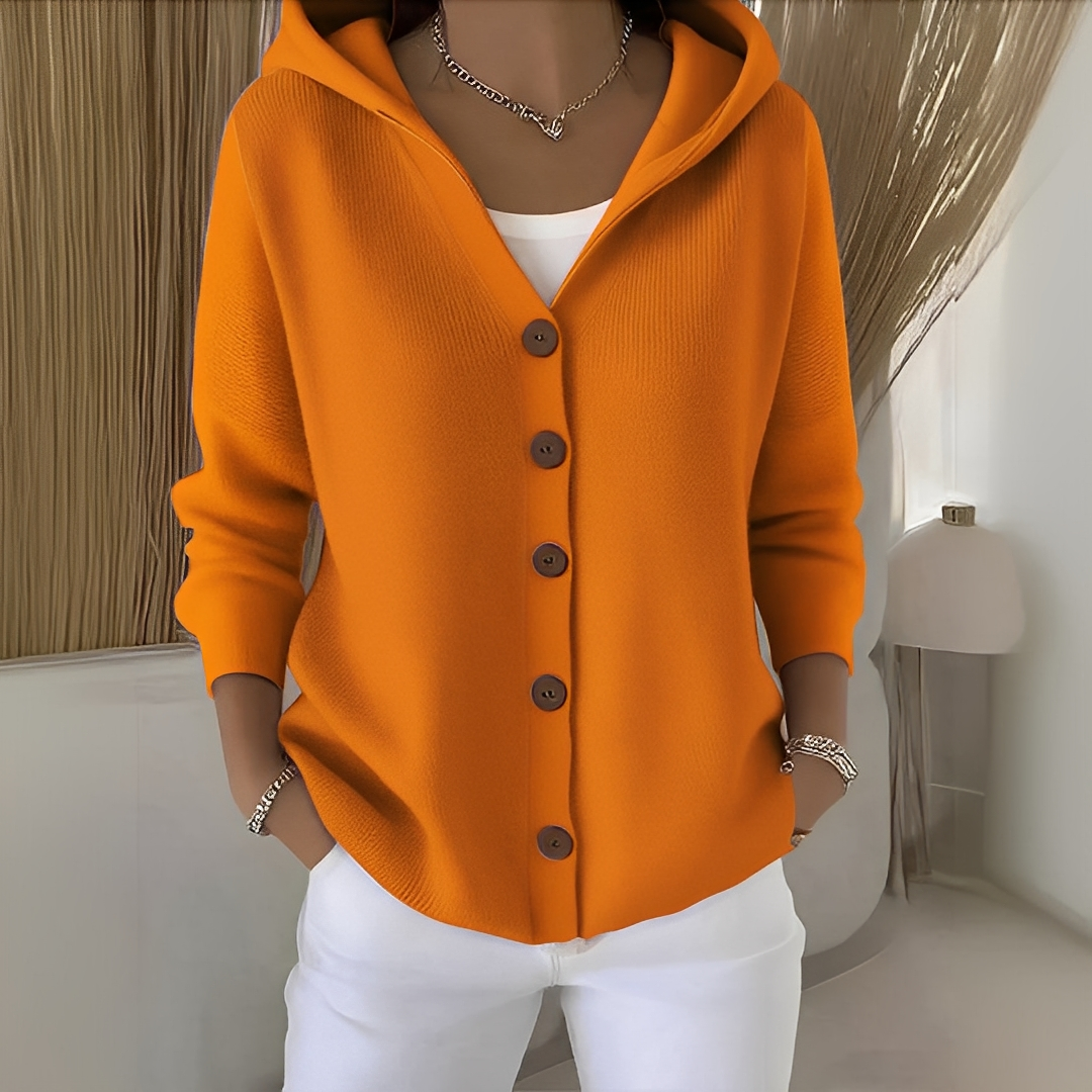 Orianne - Cardigan de manga longa em algodão para mulher