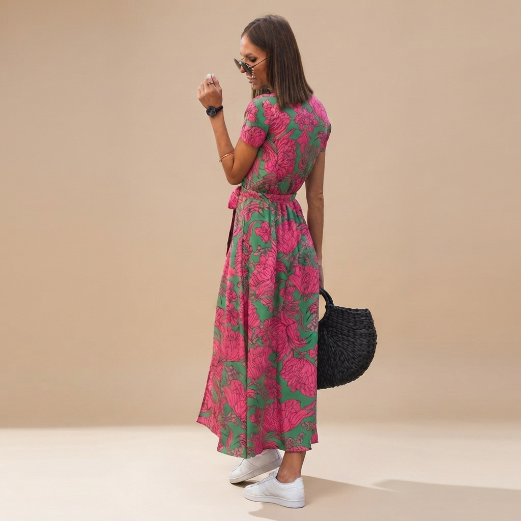 Sophie - Vestido Midi Estiloso e Fluido