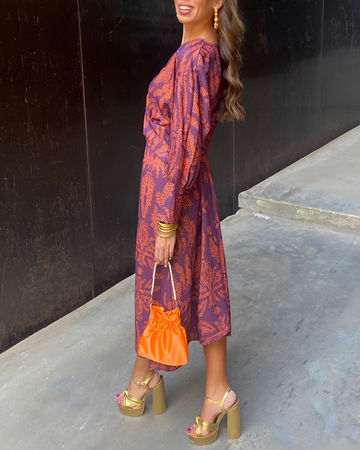 Alima - Vestido Vintage com Decote em V