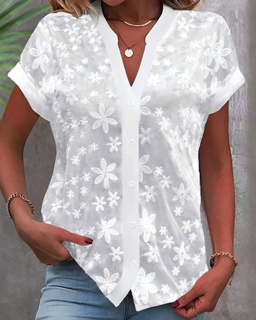 Delaney - Blusa Elegante com Botões