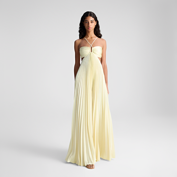 Sienna - Vestido Longo Elegante com Pregas