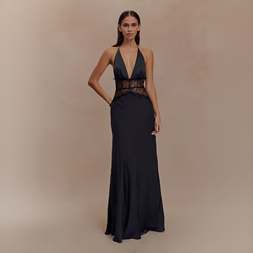 Velina - Vestido Elegante Sem Costura com Gola Halter