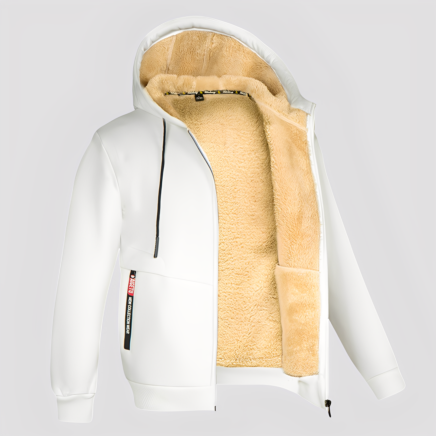 Waldo - Einfacher Kapuzenpullover mit Fleece-Futter für Herren