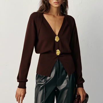 Kisha - Cardigan Elegante com Decote em V