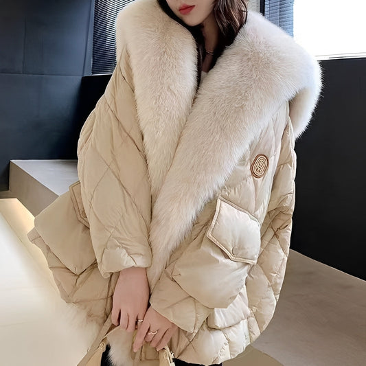 Lauren - Elegante Oversize-Casaco de Penas para Mulheres