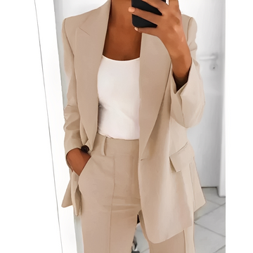 Alexes - Conjunto de blazer e calça para mulheres