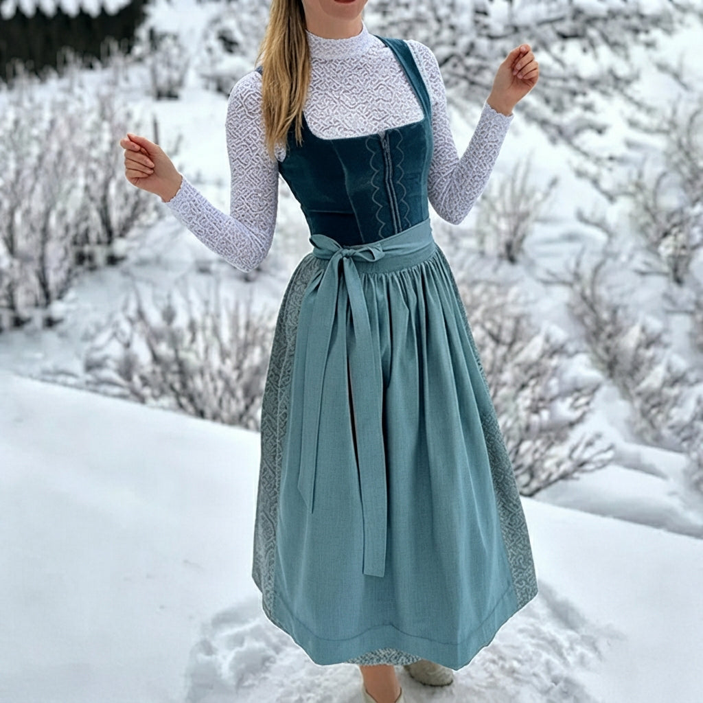 Muriel - Vestido dirndl tradicional elegante (Forro não incluído)