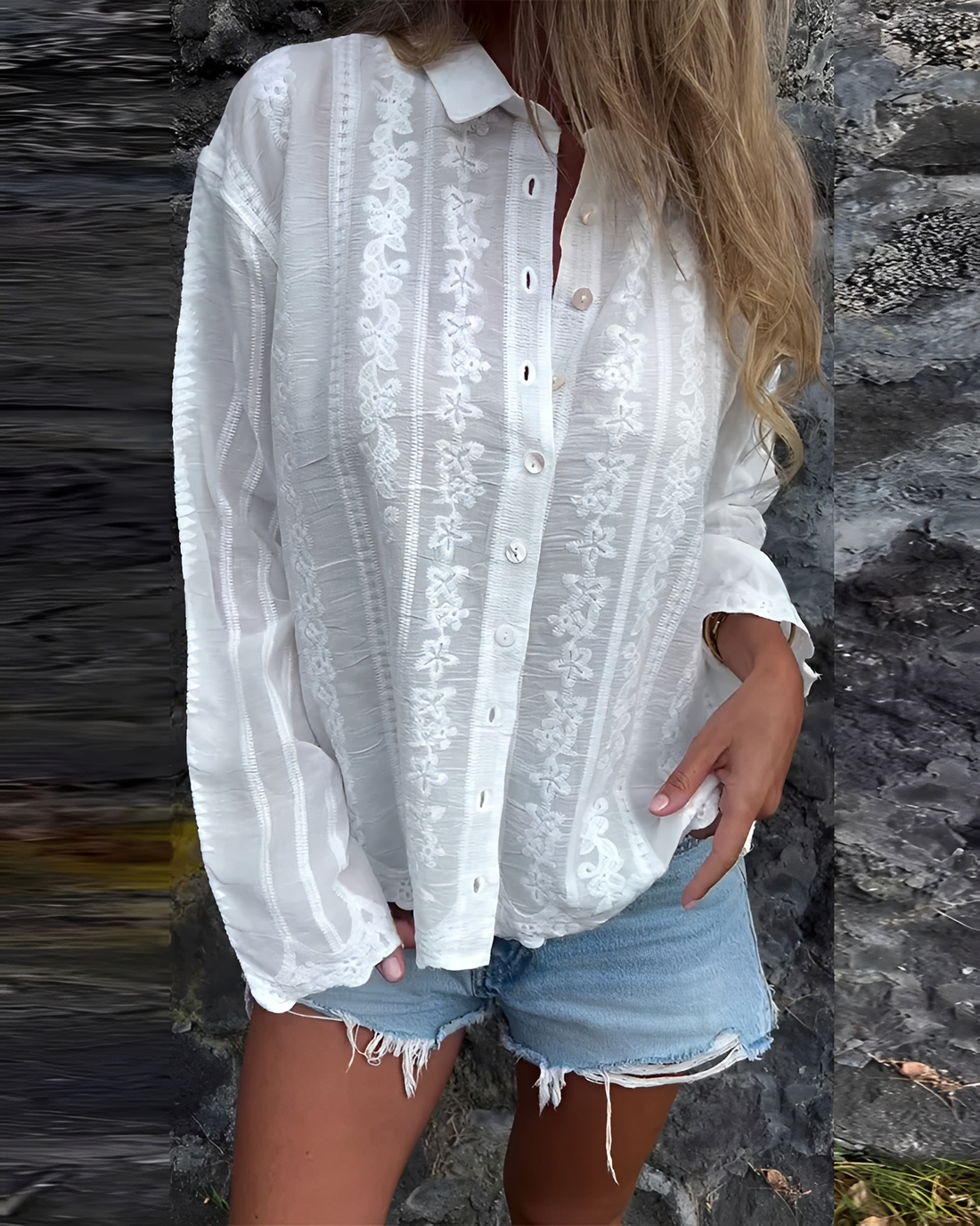 Sumayah - Camisa Bordada Estilosa