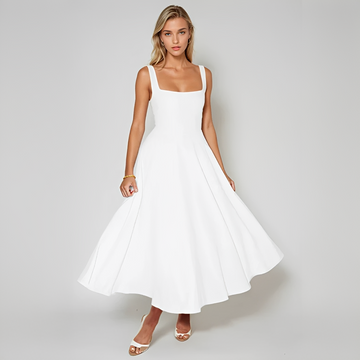 Yarabelle - Vestido Midi Elegante com Alça de Ombro
