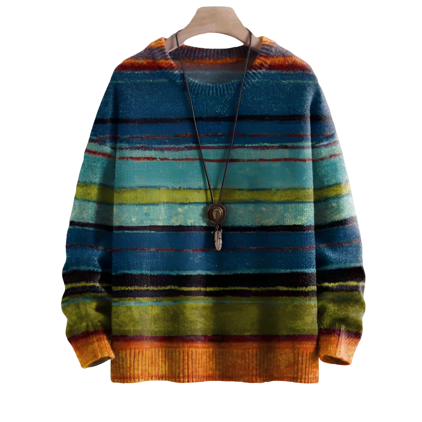 Eugene - Elegant striped wool sweater for men