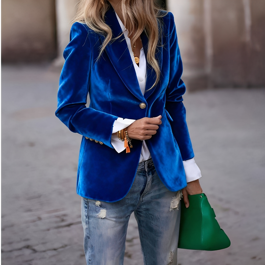 Lyliane - Casaco descontraído clássico com botões para mulheres