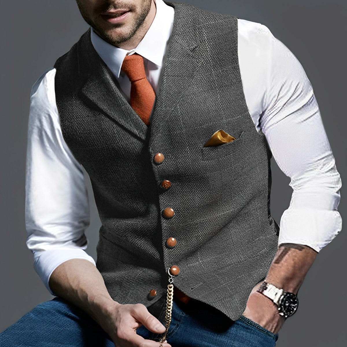 Jasper – Colete Vintage para Homens
