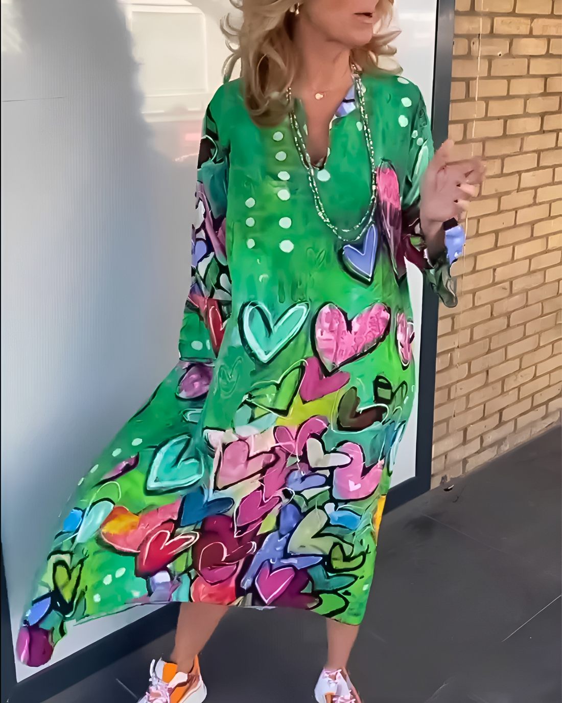 Geneva - Vestido Confortável com Decote em V