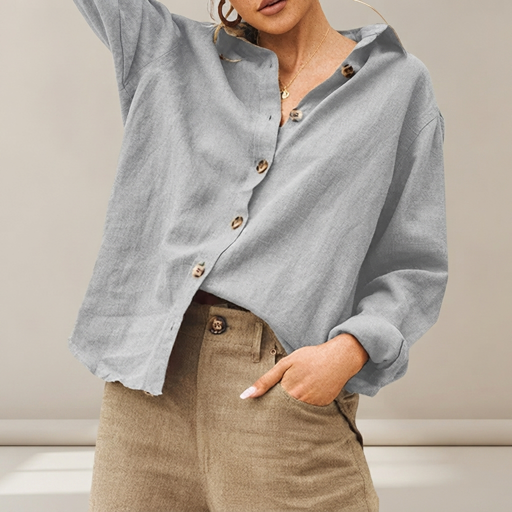 Jordilyn - Camisa Casual com Botões