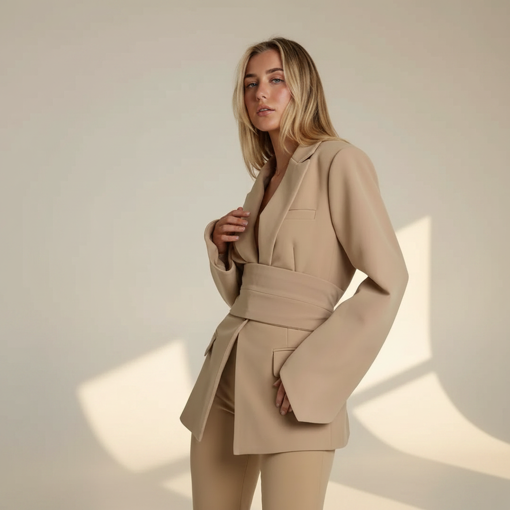 Felena - Blazer Elegante com Cinto