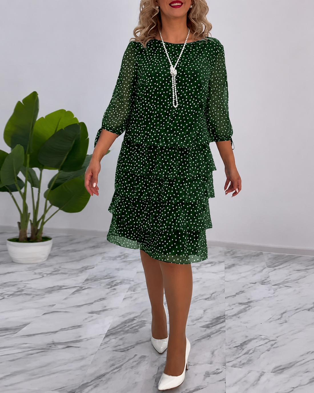 Bezia - Vestido Midi Estiloso em Camadas