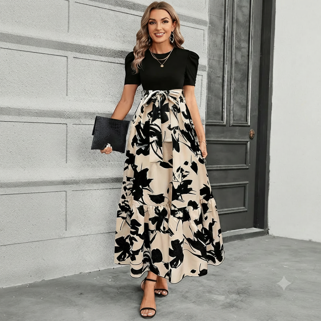 Astrid - Vestido Saia Floral Estiloso