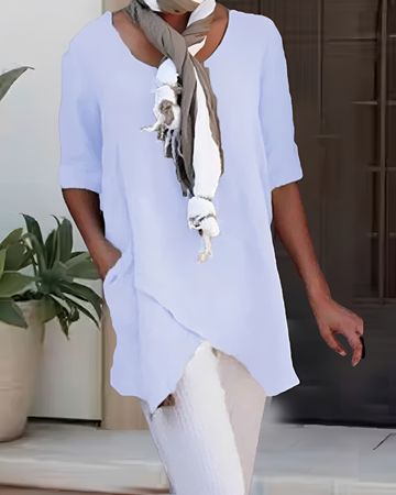 Marcia - Camiseta Estilosa com Gola Redonda