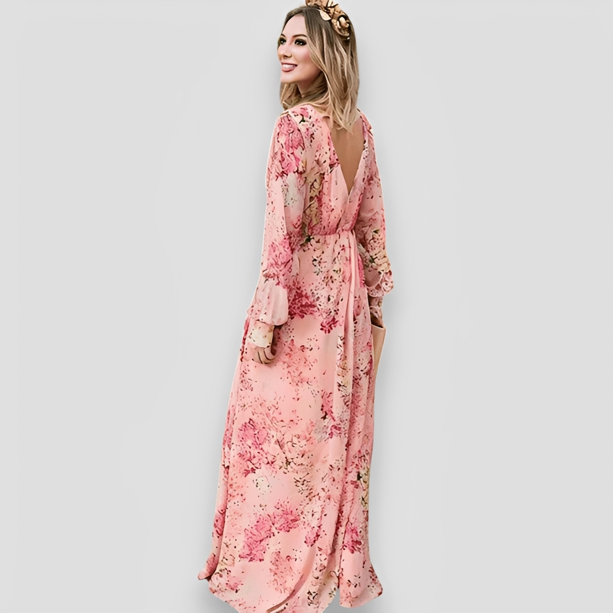 Elanisse - Vestido Longo Elegante com Decote em V