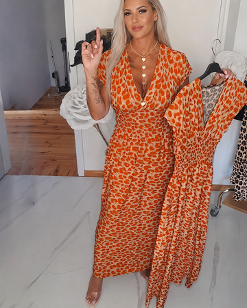 Dyshelle - Vestido Boho Elegante com Decote em V