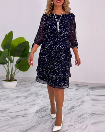 Bezia - Vestido Midi Estiloso em Camadas