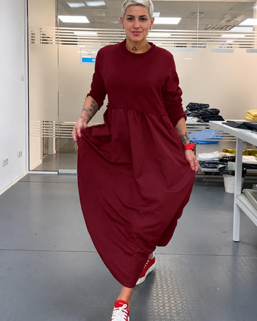Imelda - Vestido Casual com Gola Redonda