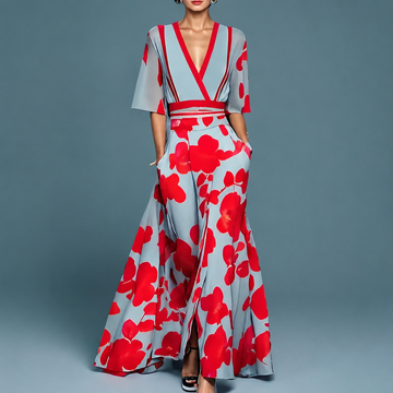Laure - Vestido Elegante e Fluido com Decote em V
