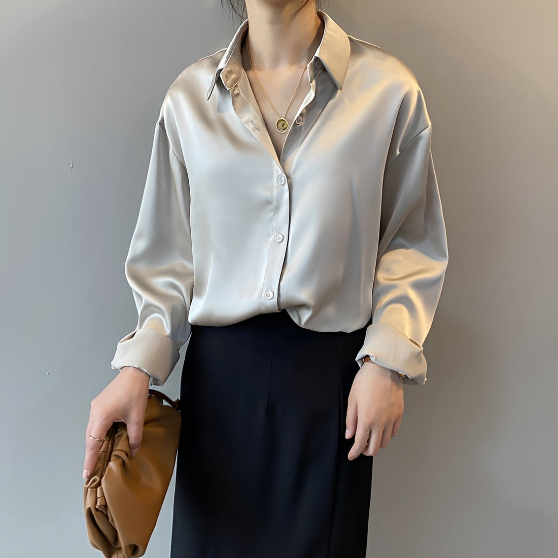 Christine - Camisa Elegante de Manga Longa