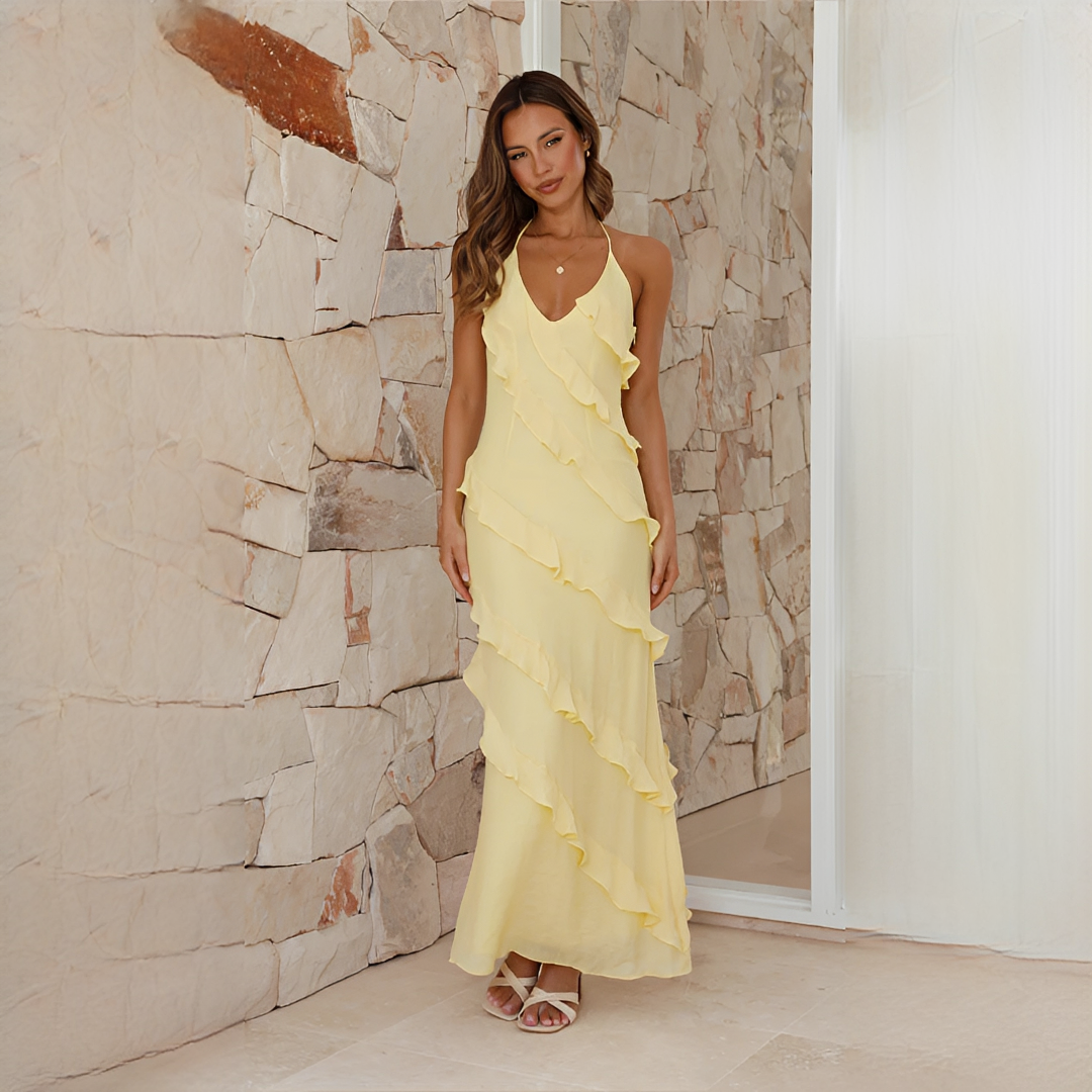 Latresia - Vestido Chique e Estiloso com Gola Halter