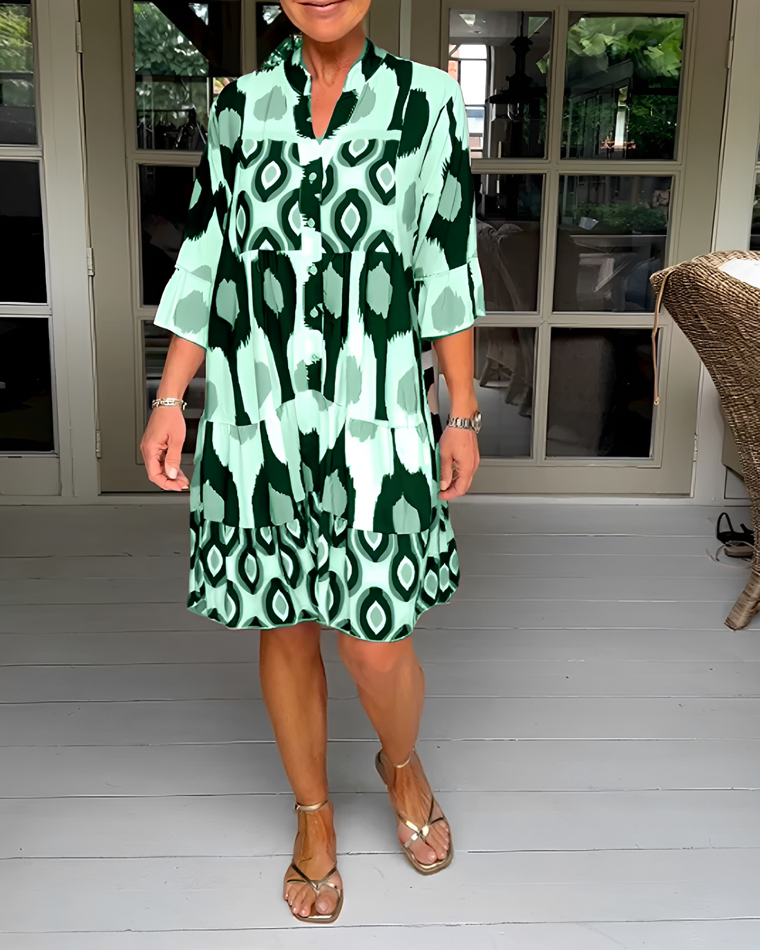 Faiza - Vestido Mini Solto Estiloso