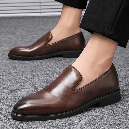 Oscar - Casual, elegant leather slip-on shoes for men